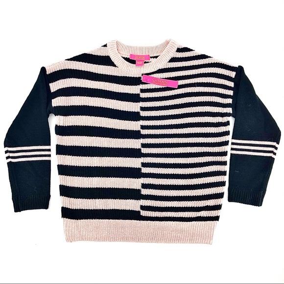 Catherine Malandrino Sweaters - Catherine Malandrino Striped Crew Neck Sweater